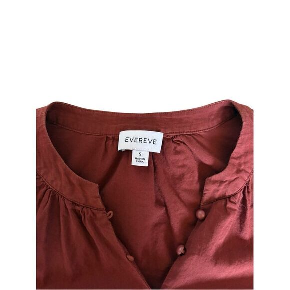 Evereve Midi Dress Belted size S Rust Brick brown - Picture 4 of 12